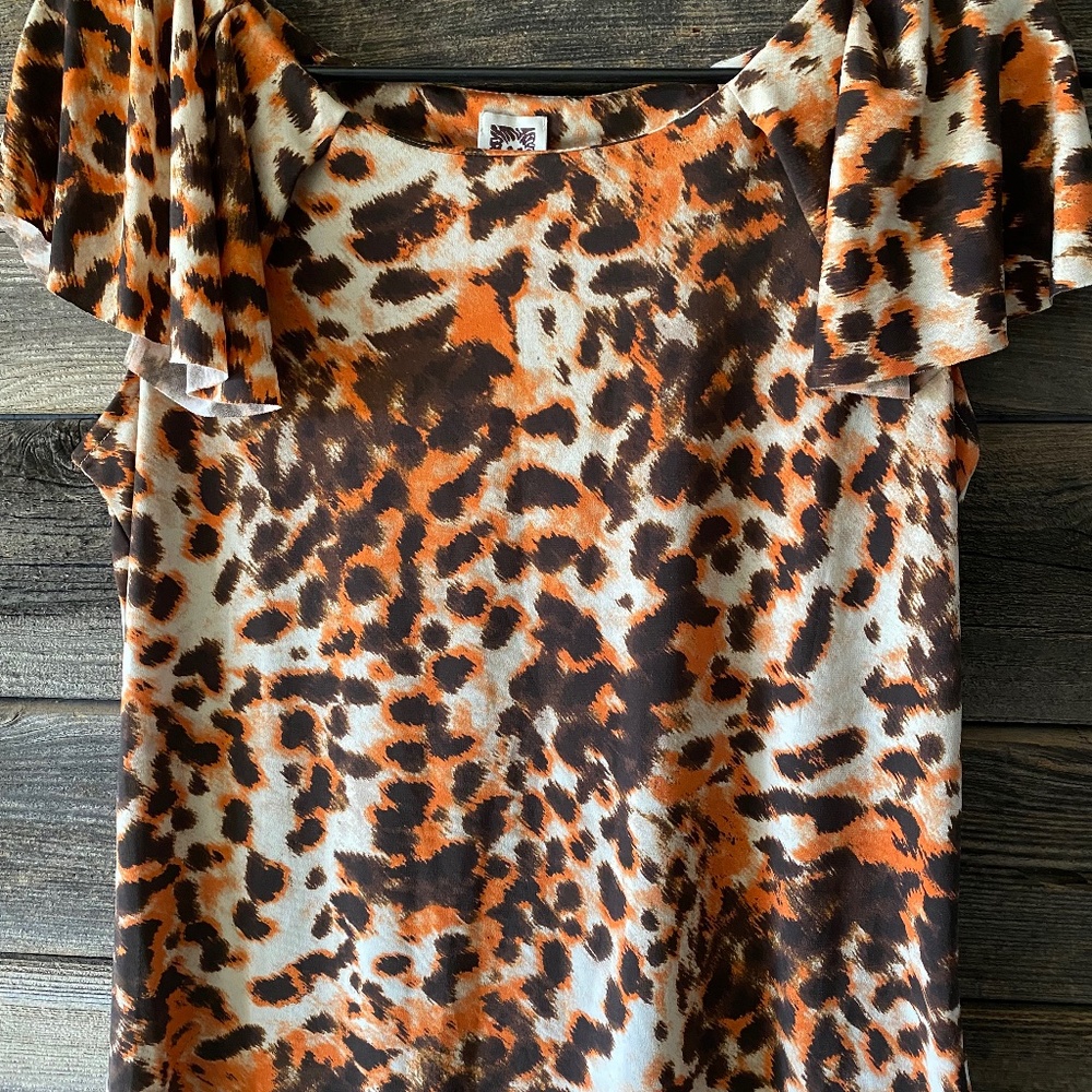 Anne Klein tiger print top